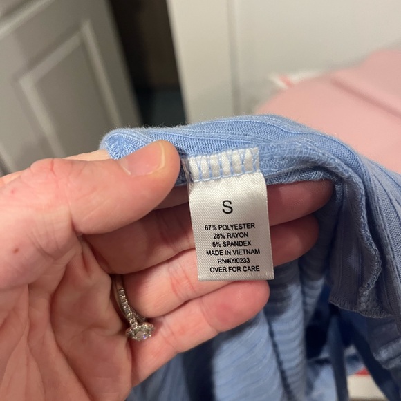 Pacsun Pac Cares Blue Long Sleeve Crop Shirt - Picture 5 of 5